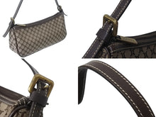 画像をギャラリービューアに読み込む, 極美品 CELINE セリーヌ ワンショルダーバッグ ハンドバッグ マカダム柄 CE00/23 イタリア製 キャンバス レザー ゴールド金具 美品 中古 4b002983