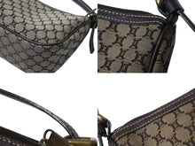 画像をギャラリービューアに読み込む, 極美品 CELINE セリーヌ ワンショルダーバッグ ハンドバッグ マカダム柄 CE00/23 イタリア製 キャンバス レザー ゴールド金具 美品 中古 4b002983