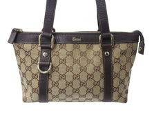 画像をギャラリービューアに読み込む, GUCCI グッチ ハンドバッグ 141471 ブラウン ベージュ GGスプリームキャンバス レザー ゴールド金具 美品 中古 4b002987