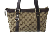 画像をギャラリービューアに読み込む, GUCCI グッチ ハンドバッグ 141471 ブラウン ベージュ GGスプリームキャンバス レザー ゴールド金具 美品 中古 4b002987