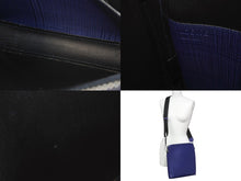 画像をギャラリービューアに読み込む, 極美品 LOEWE ロエベ ショルダーバッグ メッセンジャーバッグ ゴヤレポーター 316.60.P63 カーフ アナグラム ブルー シルバー金具 中古 4b002994