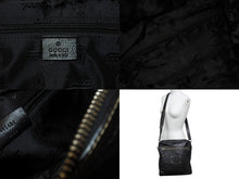 Load image into Gallery viewer, GUCCI グッチ ショルダーバッグ メッセンジャーバッグ クレスト 201451 レザー ブラック シルバー金具 美品 中古 4b002995