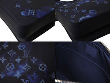 画像をギャラリービューアに読み込む, 新品同様 LOUIS VUITTON ルイヴィトン モノグラム ウォーターカラー トリオ メッセンジャー ショルダーバッグ M57840 ブルー 中古 4b002998