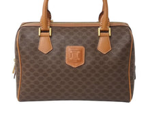 画像をギャラリービューアに読み込む, CELINE セリーヌ ヴィンテージ スピーディ型 25cm ハンドバッグ ミニボストン 鞄 マカダム ブラウン 美品 中古 4b003004