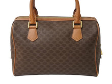 画像をギャラリービューアに読み込む, CELINE セリーヌ ヴィンテージ スピーディ型 25cm ハンドバッグ ミニボストン 鞄 マカダム ブラウン 美品 中古 4b003004