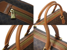 画像をギャラリービューアに読み込む, CELINE セリーヌ ヴィンテージ スピーディ型 25cm ハンドバッグ ミニボストン 鞄 マカダム ブラウン 美品 中古 4b003004