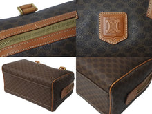 画像をギャラリービューアに読み込む, CELINE セリーヌ ヴィンテージ スピーディ型 25cm ハンドバッグ ミニボストン 鞄 マカダム ブラウン 美品 中古 4b003004