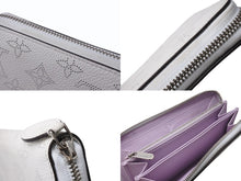 Load image into Gallery viewer, LOUIS VUITTON ルイヴィトン モノグラム マヒナ ジッピー ウォレット ラウンドファスナー 長財布 M82364 ホワイト 美品 中古 4b003017