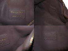 画像をギャラリービューアに読み込む, CHRISTIAN DIOR クリスチャンディオール カナージュ ノマドポーチ ミディアム 2WAY ハンド ショルダー バッグ レザー ピンク 美品 中古 4b003020