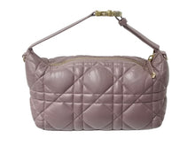 画像をギャラリービューアに読み込む, CHRISTIAN DIOR クリスチャンディオール カナージュ ノマドポーチ ミディアム 2WAY ハンド ショルダー バッグ レザー ピンク 美品 中古 4b003020