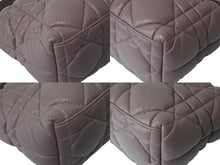 画像をギャラリービューアに読み込む, CHRISTIAN DIOR クリスチャンディオール カナージュ ノマドポーチ ミディアム 2WAY ハンド ショルダー バッグ レザー ピンク 美品 中古 4b003020