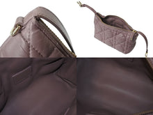 画像をギャラリービューアに読み込む, CHRISTIAN DIOR クリスチャンディオール カナージュ ノマドポーチ ミディアム 2WAY ハンド ショルダー バッグ レザー ピンク 美品 中古 4b003020