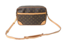 画像をギャラリービューアに読み込む, LOUIS VUITTON ルイヴィトン モノグラム トロカデロ27 ショルダーバッグ M51274 PVC ヌメ革 ブラウン ゴールド金具 美品 中古 4b003024