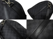 画像をギャラリービューアに読み込む, 極美品 LOUISVUITTON ルイヴィトン キーポルバンドリエール45 ボストンバッグ N41418 ダミエグラフィット ブラック 中古 4b003027