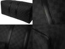 画像をギャラリービューアに読み込む, 極美品 LOUISVUITTON ルイヴィトン キーポルバンドリエール45 ボストンバッグ N41418 ダミエグラフィット ブラック 中古 4b003027