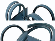 Load image into Gallery viewer, 極美品 エルメス HERMES オータクロア 28 ハンドバッグ エプソン ブルージーン シルバー金具 口J刻印 中古 4b003028