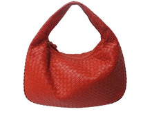 Load image into Gallery viewer, BOTTEGA VENETA ボッテガヴェネタ イントレチャート ホーボー ワンショルダーバッグ 115653 レザー レッド 美品 中古 4b003032
