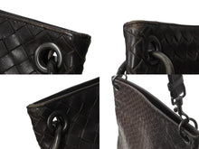 画像をギャラリービューアに読み込む, BOTTEGAVENETA ボッテガヴェネタ イントレチャート ショルダーバッグ ブラウン レザー 美品 中古 4b003034