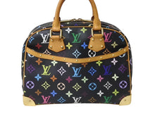 Load image into Gallery viewer, 極美品 LOUIS VUITTON ルイヴィトン ハンドバッグ トゥルーヴィル ブラック 村上隆 M92662 マルチカラー ゴールド金具 中古 4b003037