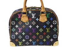 Load image into Gallery viewer, 極美品 LOUIS VUITTON ルイヴィトン ハンドバッグ トゥルーヴィル ブラック 村上隆 M92662 マルチカラー ゴールド金具 中古 4b003037