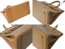 画像をギャラリービューアに読み込む, HERMES エルメス バーキン40 ナチュラル ヴァッシュ 40cm ○S刻印 ブロンズ金具 ハンドバッグ 美品 中古 4b003038