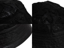 画像をギャラリービューアに読み込む, CHROME HEARTS クロムハーツ U-CHUM-LTHR セメタリークロスパッチ レザーバケットハット サイズM ダガー 美品 中古 4b003162