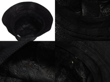 画像をギャラリービューアに読み込む, CHROME HEARTS クロムハーツ U-CHUM-LTHR セメタリークロスパッチ レザーバケットハット サイズM ダガー 美品 中古 4b003162