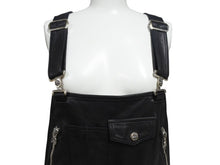 画像をギャラリービューアに読み込む, 極美品 CHROME HEARTS クロムハーツ OVERALL レザーオーバーオール サイズS クロスボール ダガージップ ブラック 中古 4b003164