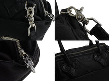 画像をギャラリービューアに読み込む, 極美品 CHROME HEARTS クロムハーツ MOCHITA ハンドバッグ ショルダーバッグ 2WAY フレアニー ダガージップ レザー シルバー925 中古 4b003165