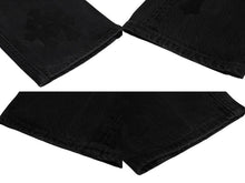 画像をギャラリービューアに読み込む, CHROME HEARTS クロムハーツ セメタリークロスパッチ デニムパンツ サイズ26 Levi's リーバイス レディース ブラック 20パッチ 美品 中古 4b003166