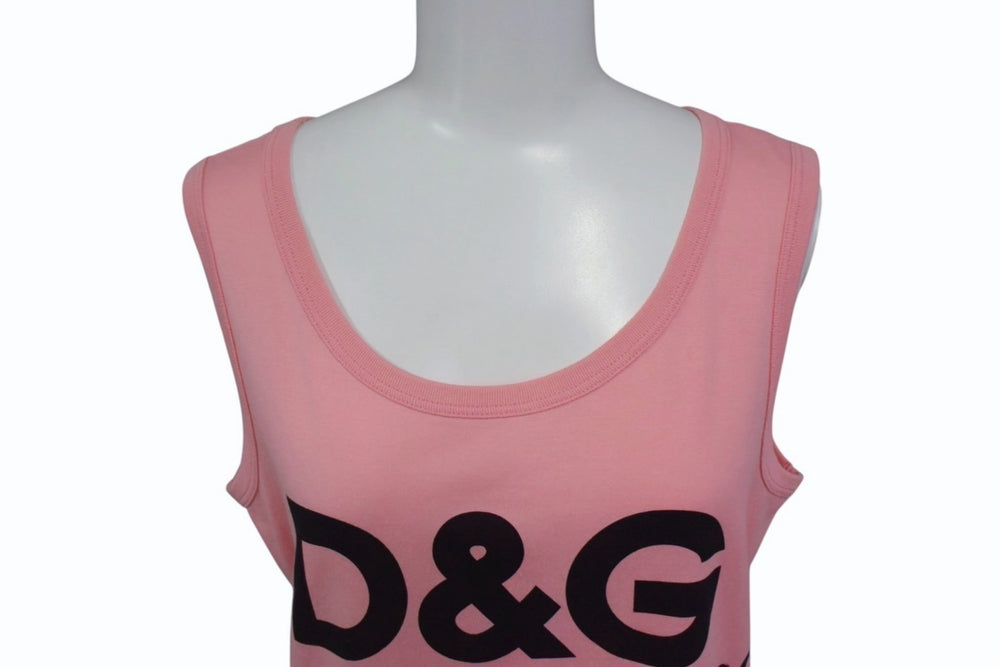 Extremely beautiful item DOLCE&GABBANA Dolce &amp; Gabbana Tank Top F8H47T Size 36 ALL THE LOVERS Print Pink Used 4b003173