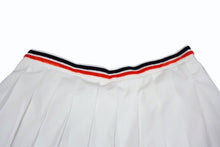 Load image into Gallery viewer, MIU MIU ミュウミュウ ポプリンスカート MG1808 11KY サイズ40 プリーツ ホワイト レッド ブラック 22FW 美品 中古 4b003177