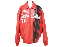 画像をギャラリービューアに読み込む, pellepelle ペレペレ SODA CLUB ソーダクラブ レザージャケット サイズ42 パッチ スタッズ ラインストーン レッド ブラック 美品 中古 4b003184