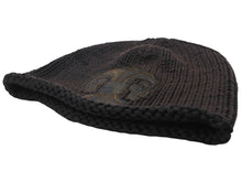 画像をギャラリービューアに読み込む, CHROME HEARTS クロムハーツ BSフレア 迷彩レザーパッチ コットン ニットキャップ ビーニー フレアボール ブラック 良品 中古 4b003185