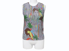 画像をギャラリービューアに読み込む, 極美品 me ISSEY MIYAKE ミーイッセイミヤケ タンクトップ ノースリーブカットソー MI03FR362 ポリエステル グレー 総柄 中古 4b003189