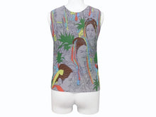 画像をギャラリービューアに読み込む, 極美品 me ISSEY MIYAKE ミーイッセイミヤケ タンクトップ ノースリーブカットソー MI03FR362 ポリエステル グレー 総柄 中古 4b003189