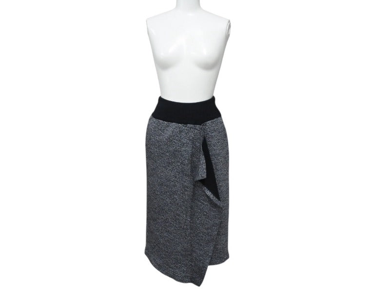 ISSEY MIYAKE Knit Skirt 80s L N 64707 Made in Japan Wool Acrylic Gray Black Size M Good Condition Used 4b003191