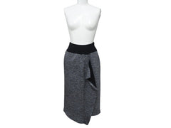 ISSEY MIYAKE Knit Skirt 80s L N 64707 Made in Japan Wool Acrylic Gray Black Size M Good Condition Used 4b003191