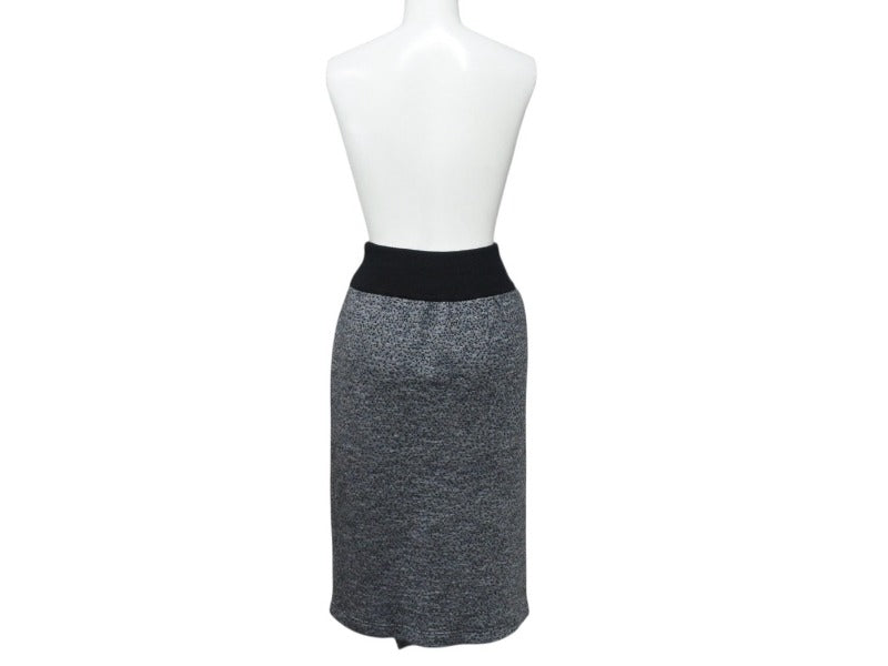 ISSEY MIYAKE Knit Skirt 80s L N 64707 Made in Japan Wool Acrylic Gray Black Size M Good Condition Used 4b003191