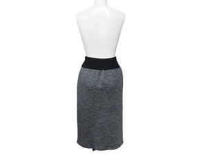 ISSEY MIYAKE Knit Skirt 80s L N 64707 Made in Japan Wool Acrylic Gray Black Size M Good Condition Used 4b003191