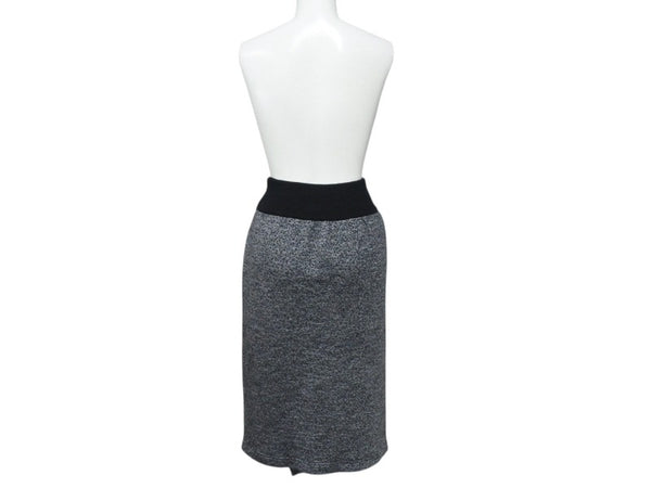 ISSEY MIYAKE Knit Skirt 80s L N 64707 Made in Japan Wool Acrylic Gray Black Size M Good Condition Used 4b003191