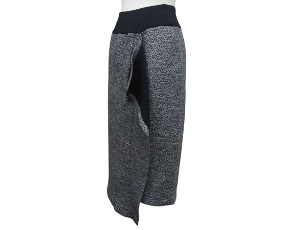 ISSEY MIYAKE Knit Skirt 80s L N 64707 Made in Japan Wool Acrylic Gray Black Size M Good Condition Used 4b003191