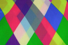 画像をギャラリービューアに読み込む, me ISSEY MIYAKE ミー イッセイミヤケ アーガイル柄 プリーツ ハイネック ワッフルブラウス MI71FK245 マルチカラー 良品 中古 4b003192