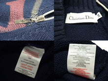 画像をギャラリービューアに読み込む, CHRISTIAN DIOR クリスチャンディオール 1947 ニット ブランドロゴ ネイビー ピンク ブルー ベージュ サイズ5A 美品 中古 4b003195