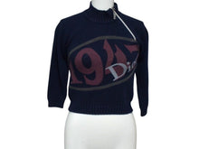 画像をギャラリービューアに読み込む, CHRISTIAN DIOR クリスチャンディオール 1947 ニット ブランドロゴ ネイビー ピンク ブルー ベージュ サイズ5A 美品 中古 4b003195