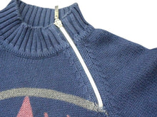画像をギャラリービューアに読み込む, CHRISTIAN DIOR クリスチャンディオール 1947 ニット ブランドロゴ ネイビー ピンク ブルー ベージュ サイズ5A 美品 中古 4b003195