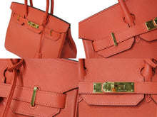 Load image into Gallery viewer, 極美品 HERMES エルメス ハンドバッグ バーキン30 ピンク系 ヴォーエプソン ゴールド金具 T刻印 中古 4b003198