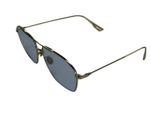 Load image into Gallery viewer, 極美品 Christian Dior クリスチャンディオール サングラス アイウェア J5G サイズ145 メタルフレーム ブルー ゴールド プラスチック 中古 4b003200