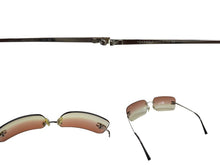 Load image into Gallery viewer, CHANEL シャネル リムレス サングラス 4017-D c.124/89 サイズ62□17 120 ココマーク ラインストーン ピンク系 グラデーション 美品 中古 4b003213