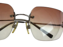 Load image into Gallery viewer, CHANEL シャネル リムレス サングラス 4017-D c.124/89 サイズ62□17 120 ココマーク ラインストーン ピンク系 グラデーション 美品 中古 4b003213